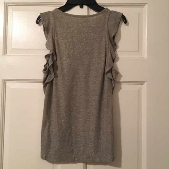 Madewell Metallic Ruffle Tank! - Picture 4 of 6